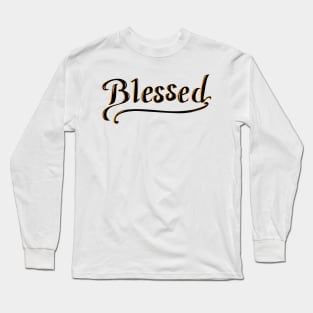 Lettering Blessed Long Sleeve T-Shirt